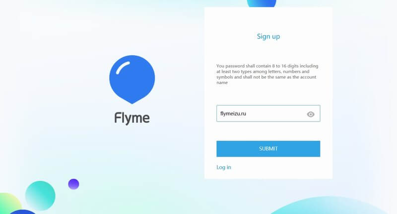 Регистрация Flyme записи